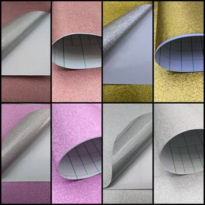 GLITTER Self Adhesive Vinyl Wrap BUBBLE FREE Car Sticker CRAFT VINYL - Picture 1 of 17