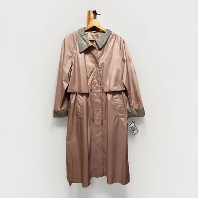 Vintage NWT Fleet Street Trench Coat Jacket “Silver Pink” Champagne Color NEW 6 - Image 1 of 4