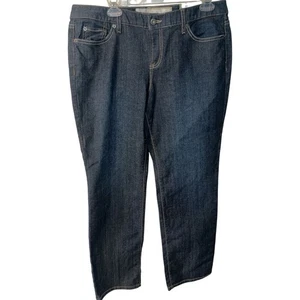 Ann Taylor Loft Slim Straight Jeans Womens 14 Stretch Denim Pants Low Rise New - Picture 1 of 9