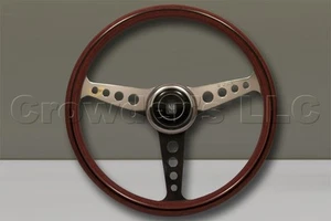 Nardi ND36 Steering Wheel - 360mm - Wood / Polished Spokes - Anni 60 Horn Button - Picture 1 of 3