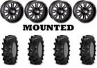 Kit 4 Itp Cryptid Tires 30X9-14 On Moose 399X Matte Black Wheels Fxt