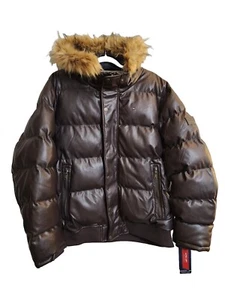 Tommy Hilfiger Herren Bomberjacke mit Kapuze gesteppt Schnorchel Gr. XXL dunkelbraun - Bild 1 von 24