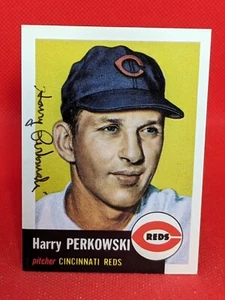 AUTOGRAPH on card: 1991 Topps Archives 1953 Series #236 HARRY PERKOWSKI - Picture 1 of 1