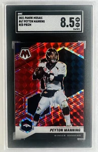 2021 PANINI MOSAIC #67 PEYTON MANNINGRED PRIZM SGC 8.5 NM/M+ - Picture 1 of 3