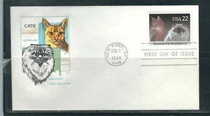 US SC # 2372-2375 Cats . Abyssinian,Himalayan FDC. HF cachet - Picture 1 of 1