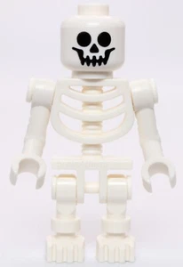 Lego Castle White Skeleton Minifig with Round Eyes - Picture 1 of 1