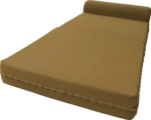 Silla para Dormir Camas Plegables de Espuma, Cama Plegable Sentarse Dormir 6x32x70 Marrón Denim - Imagen 1 de 3
