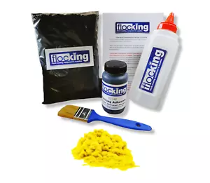 Flocking Kit Canary Yellow - Dashboard Flock - Adhesive Applicator Full Kit - Picture 1 of 3