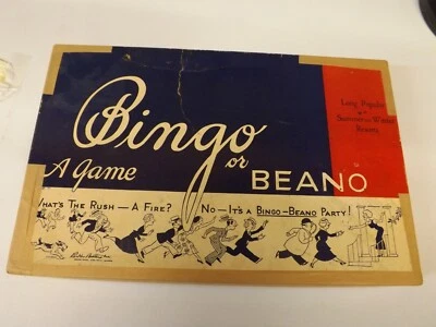 Antiguo juego de mesa vintage "Bingo or Beano" 1933 Parker Brothers Foto 1 de 4