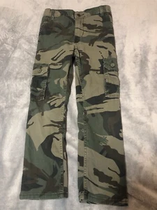 Wrangler Boys Flex Cargo Slim Fit Pant Green Camo 9RKLW7E Size 7 Regular Slim fi - Picture 1 of 6