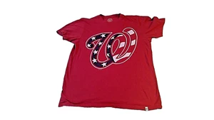 '47 Washington Nationals Stars & Stripes "Curly W" T-Shirt S Red USA Flag MLB - Bild 1 von 5