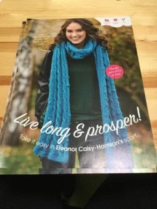 Men Women Live Long & Prosper Cable & Bobble Scarf Knitting Pattern, Chunky - Picture 1 of 2