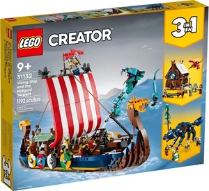 LEGO® Creator 3 en 1 - Barco vikingo con serpiente Midgard - 31132 NUEVO & EMBALAJE ORIGINAL - Imagen 1 de 8