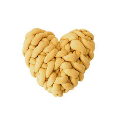 Heart Shaped Handmade Weave Knot Pillow Cushion Sofa Bed Office Home Decor Solid - Image 1 of 4