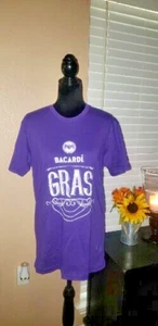 Bacardi Gras Purple Short Sleeve T-Shirt Medium Size - Picture 1 of 5