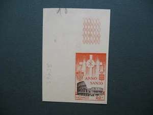 Timbre Monaco  Essai de Couleur Non dentelé Imperf  1951  N° 362  Année Sainte - Picture 1 of 2