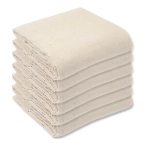 Brackit 6 Pack Natural Canvas Cotton Drop Cloth Dust Sheets - 9x12ft