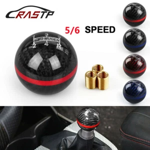 MUGEN 5/6 Speed Racing Real Carbon Fiber Shift Shifter Knob Manual MT Ball Gear - Picture 1 of 20