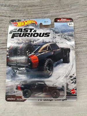 2022 HOT WHEELS FAST & FURIOUS 1970 DODGE CHARGER 3/5 REAL RIDERS  NIP - Image 1 of 3