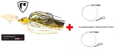 FOX RAGE 21g Pike Chatterbait + 2 Stück Flourocarbon Vorfächer 11Kg - Bild 1 von 2