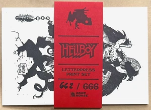JUEGO DE IMPRESIÓN TIPOGRÁFICA HELLBOY SDC 2024 #663/666 HORA OSCURA MIKE MIGNOLA - Imagen 1 de 2