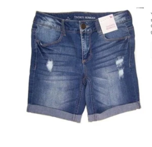 Girl's So Brand Denim Medium Wash Bermuda Shorts Adjustable Waist: size 8 - Picture 1 of 1