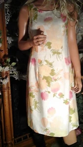 J. JILL NEW SZ 10 MEDUIM FLORAL SLEEVELESS SHIFT SUN DRESS LINED - Picture 1 of 5