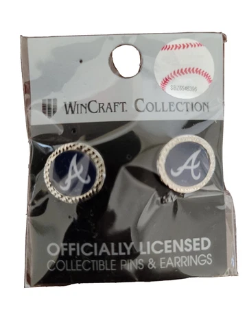 Atlanta Braves Stud Earrings ("A") MLB Baseball Licensed Jewelry Hypoallergenic Cover