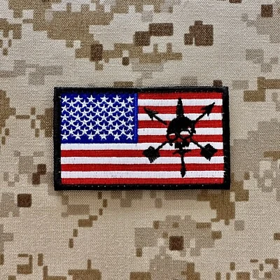 US Flag Special Forces Embroidered Patch CAG SF Green Berets - Hook & Loop - Image 1 of 2