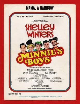 Shelley Winters "MINNIE'S BOYS" Hal Hackady / Marx Bros. 1970 FLOP Sheet Music - Image 1 of 2