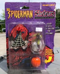 2002 Marvel Comics Sliders Spider-Man & Green Goblin Figures