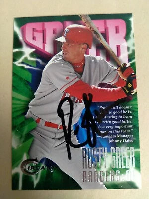 1997 Rusty Greer Texas Rangers Autographed Fleer Card  - Image 1 of 4