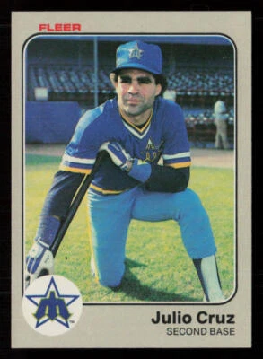 1983 Fleer Julio Cruz #478 Seattle Mariners Baseball Card - Image 1 of 2