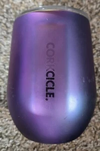 Corkcicle irisierend lila stiellos Weinglas mit Deckel 12oz - Bild 1 von 8
