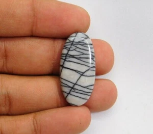 Natural Spider Web Jasper Cabochon Loose Gemstone For Jewelry 23 Cts. ME-5125 - Picture 1 of 3