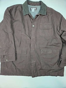 Cherokee Jacket Brown Lined Button Collared Pockets Men's L - Picture 1 of 11