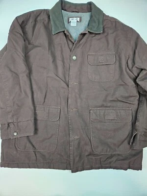 Chaqueta Cherokee Marrón Forrada Botón Cuello Bolsillos Para Hombre L Foto 1 de 4
