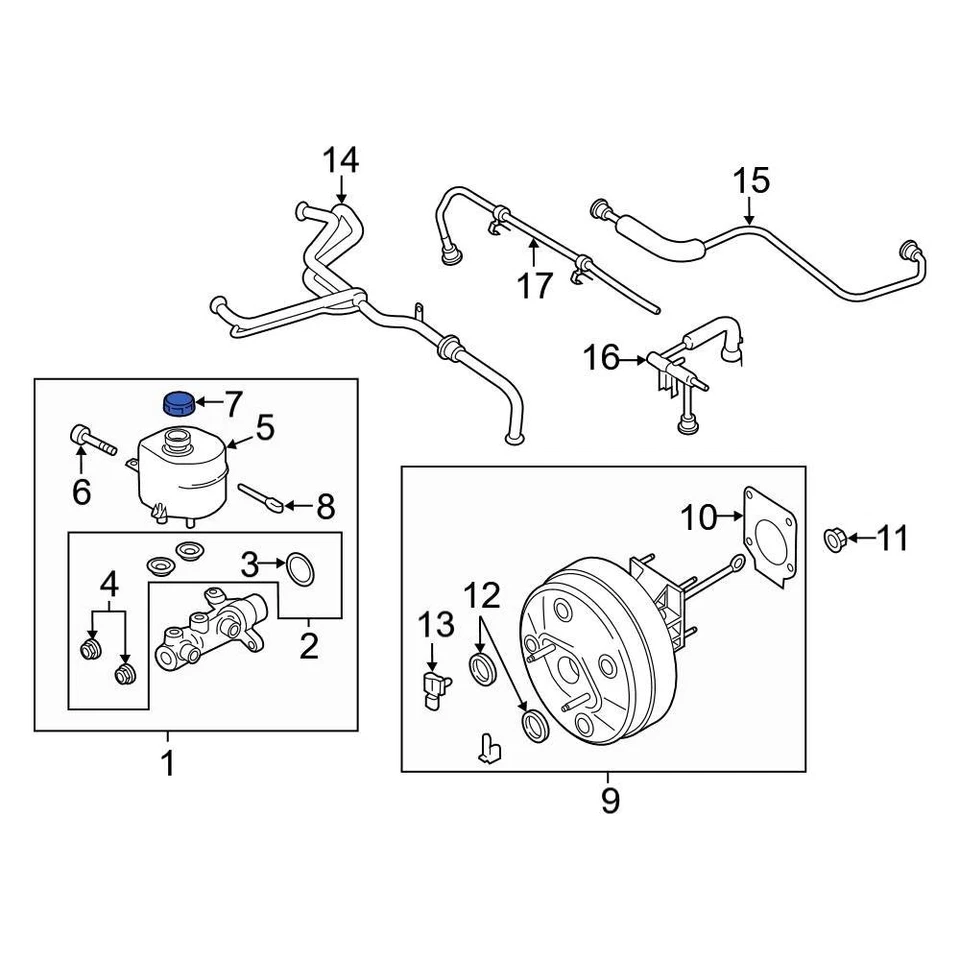 For Ford F-250 Super Duty 17-24 Ford Brake Master Cylinder Reservoir Cap - Image 1 of 4