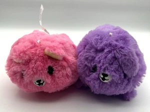 2 Moose Toys Pikmi Pops Flips Pink Paw Paw and Pollo the Purple Plush Dog Bear - Picture 1 of 10