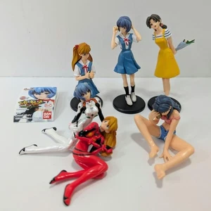 Neon Genesis Evangelion figure mini doll Lot 6 set Rei Asuka Misato Japan m628 - Picture 1 of 18