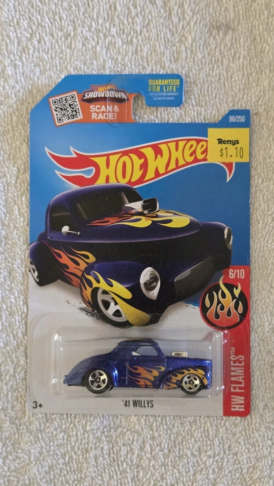  HOT WHEELS HW FLAMES  41 WILLYS - Image 1 of 1