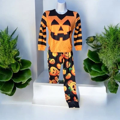 LQSZ Conjunto de Pijama para Niñas y Niños Halloween Juego de Disfraz de Calabaza - Talla 120 (5-6 Años Foto 1 de 3