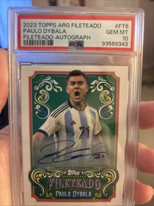 2023 Topps Argentina Fileteado - Paulo Dybala #FT-6 Autographs PSA DNA - Picture 1 of 2