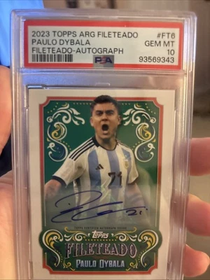 2023 Topps Argentina Fileteado - Paulo Dybala #FT-6 Autographs PSA DNA - Image 1 of 2