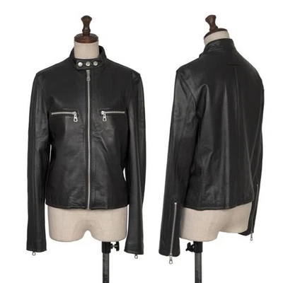 Chaqueta de moto Jean Paul GAULTIER FEMME de cuero de cordero talla 42 (K-151708) Foto 1 de 4