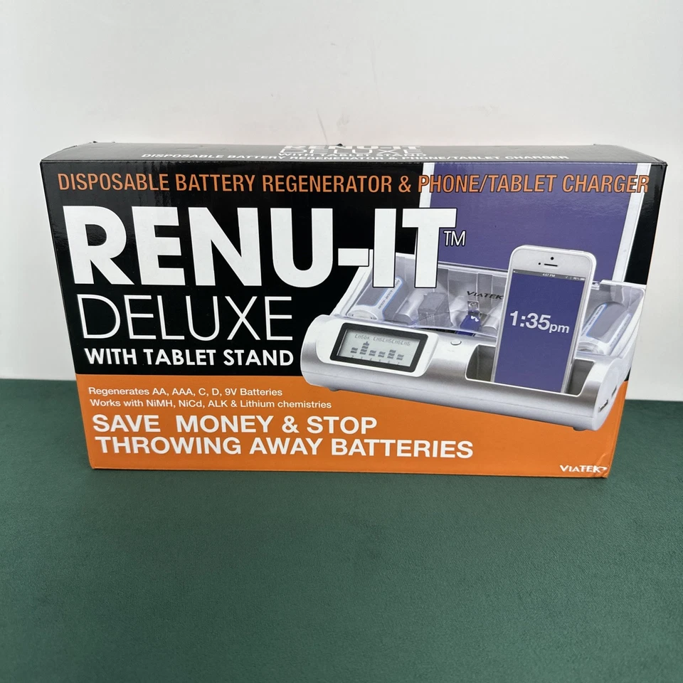Viatek Renu-it Re04 Deluxe Home Battery Regenerator With USB Charger