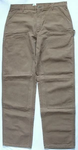 Carhartt Men 38x36 Double Front Washed Duck Loose Fit Pant Carhartt Brown B136 - Picture 1 of 5