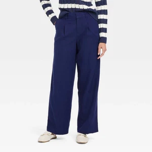 Women's Linen Essential Trouser - A New Day - Picture 1 of 16