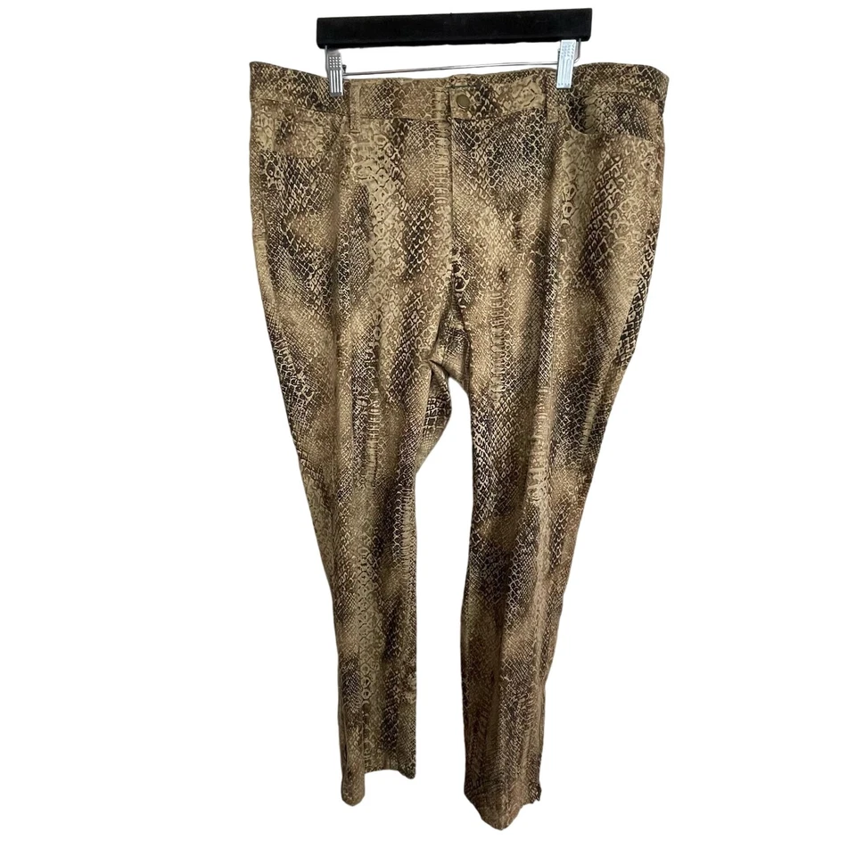 Pantalones elásticos para mujer Lauren Ralph Lauren talla grande 18W estampado de serpiente Foto 1 de 4
