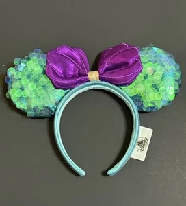 SALE Ariel Sequin Minnie Mouse Ear Headband, Disney Parks - New Without Tags - Picture 1 of 1